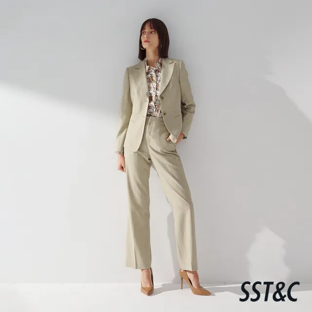 【SST&C】女裝 淺抹茶色直筒版西裝褲01022411004(換季65折)