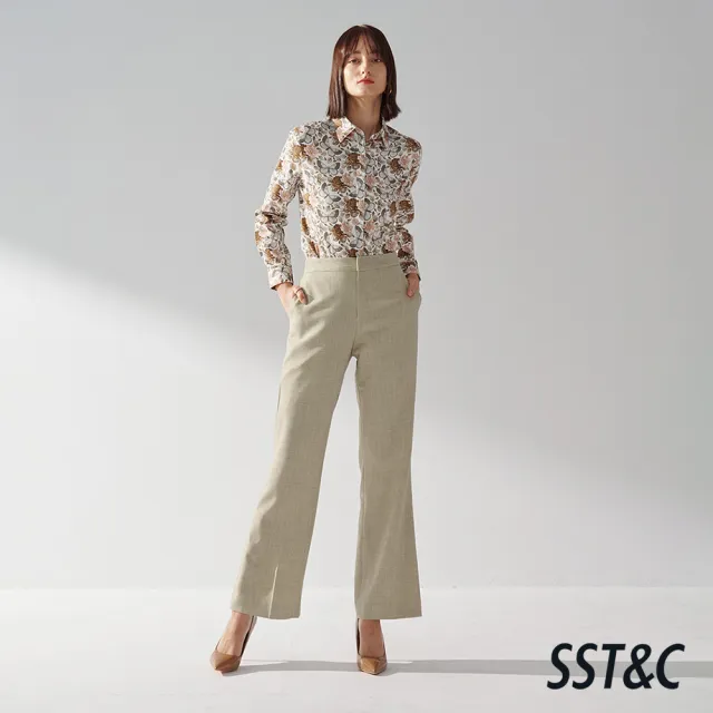【SST&C】女裝 淺抹茶色直筒版西裝褲01022411004(換季65折)