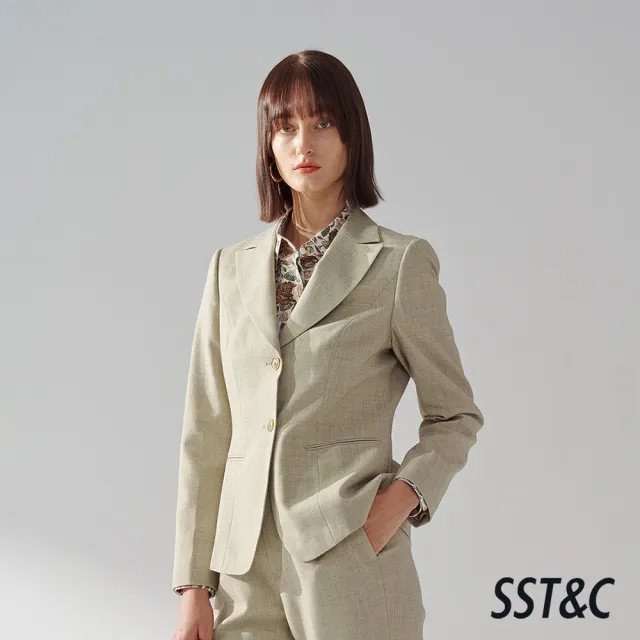 【SST&C】女裝 淺抹茶色劍領適中版西裝外套01012411004(換季65折)