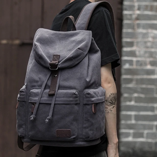 MoonDy 包包 後背包 工裝包 山系 雙肩包 休閒帆布包