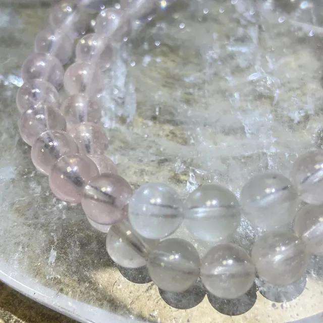 【Cozy 世界水晶原礦與茶】冰種粉摩根石 8.8mm 22-3(舒緩情緒功效)