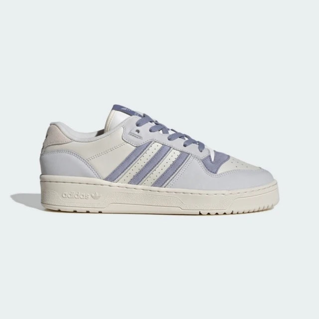 adidas 愛迪達 Rivalry Low 女 休閒鞋 運動 經典 復古 皮革 低筒 三葉草 穿搭 米藍紫(IH0502)