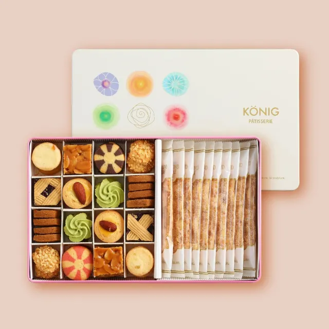 【金格食品】香頌餅乾杏仁派+餅乾雪茄捲禮盒(伴手禮/餅乾禮盒)