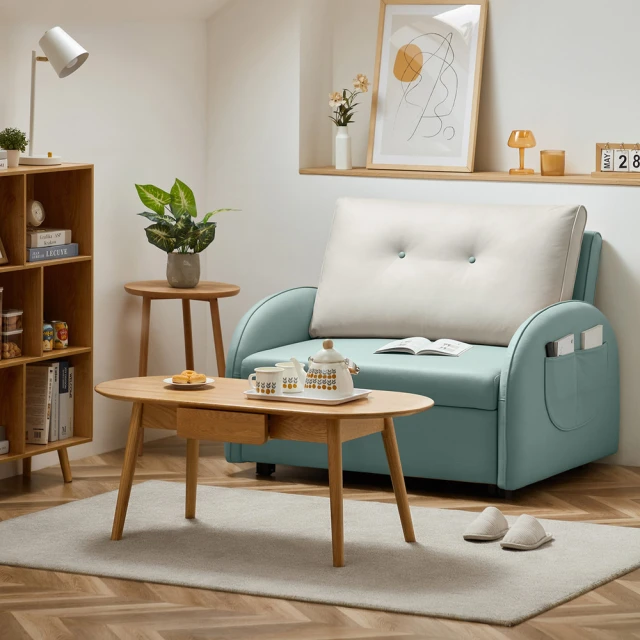 hoi! 好好生活 預購60天★源氏木語橡木原木色多功能儲物