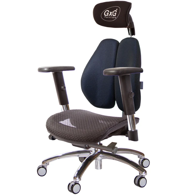 GXG 吉加吉GXG 吉加吉 大網座 雙背工學椅 鋁腳/SO金屬扶手(TW-3676 LUA5)