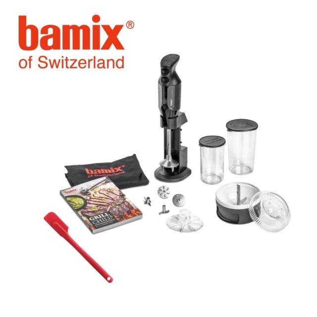 bamix 寶迷 UCOM耐熱矽膠刮刀贈瑞士bamix寶迷BBQ燒烤套組專動奇機料理棒