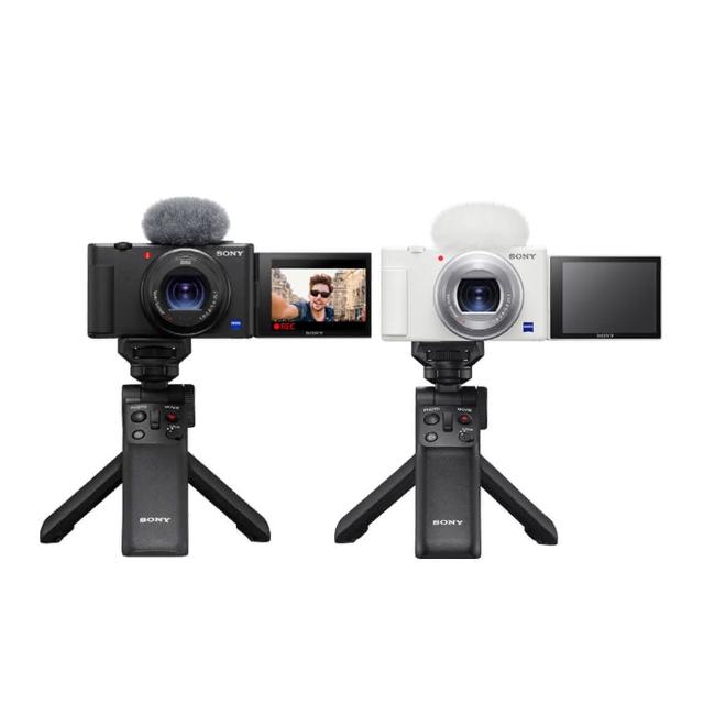 【SONY 索尼】Digital Camera ZV-1 輕影音手持握把組合 原廠公司貨(128G電充超值組)