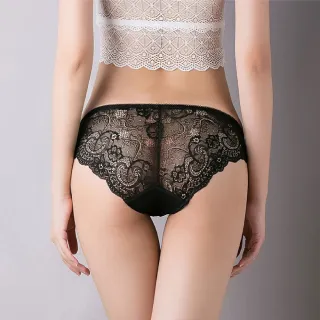 【Muses】蕾絲三角褲 女情趣內褲 內褲蕾絲 性感內褲女 無痕透氣 柔軟親膚 提臀塑形 半臀魅力(40-80kg)