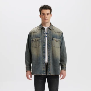 【LEVIS】男款 牛仔襯衫 ROCK&ROLL系列 牛仔外套 襯衫外套 上衣 熱賣單品 002XV-0001