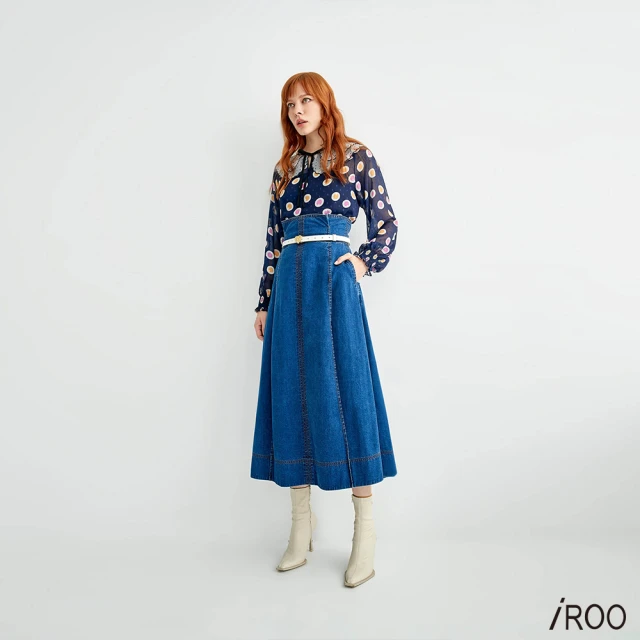 iROO 光澤感透明蔥紗針織上衣好評推薦