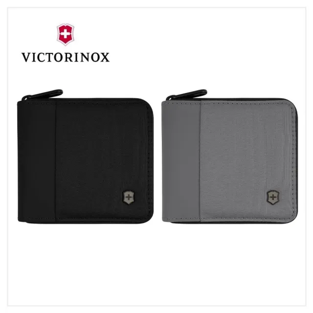 【VICTORINOX 瑞士維氏】Travel Essentials ㄇ字拉鍊短夾(653367/653368)