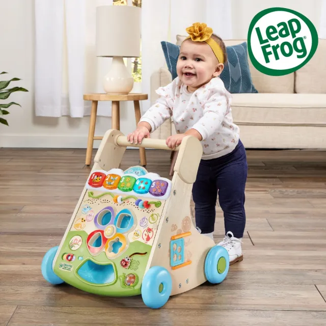 【LeapFrog】木質二合一觸控學步車(FSC認證的木材製成品質保證又安心)