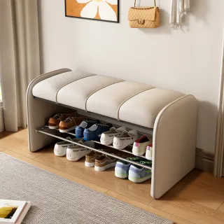 【MINE 家居】穿鞋椅 換鞋凳  透氣貓抓皮 寬60cm(穿鞋椅 換鞋凳 鞋櫃)