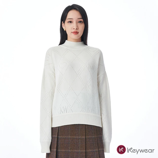 KeyWear 奇威名品 亮片紗特殊織法針織毛衣優惠推薦