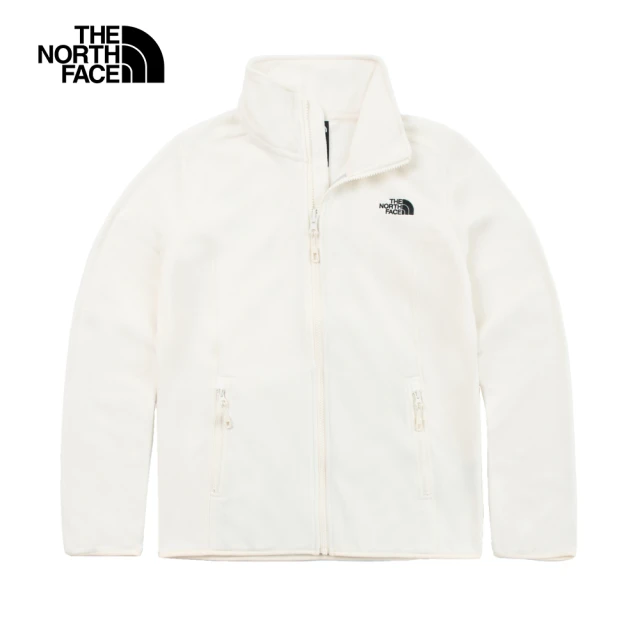 The North Face 北面女款白色舒適保暖抓絨外套｜8DFE4HP