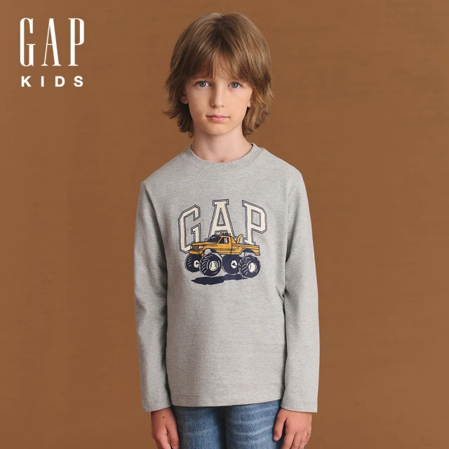 GAP 嬰兒裝 Logo小熊刺繡熊耳造型連帽外套-淡粉色(7