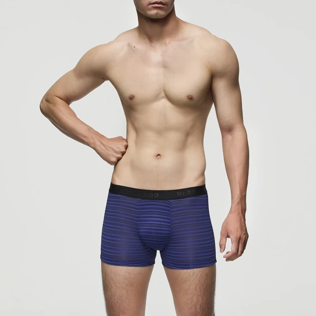 Mr. DADADOMr. DADADO 黑標系列 M-3L貼身中腰四角男內褲 超細纖維-GK6257NP(競速藍)