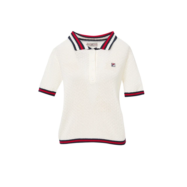 FILA #Be part of the 女款純棉線衫 上衣-白(5SWZ-1428-WT)