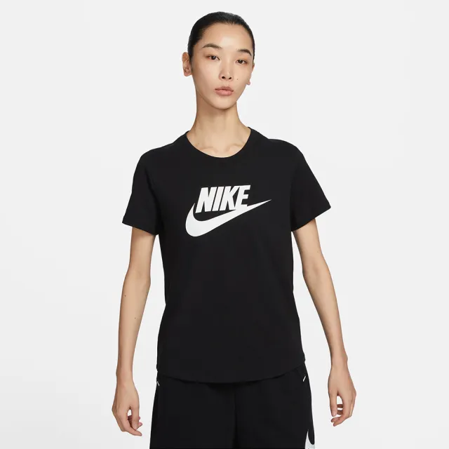 【NIKE 耐吉】短袖上衣 女 運動 Sportswear Essentials 黑 DX7907-010(3S4974)