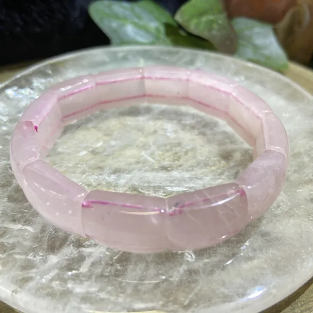 【Cozy 世界水晶原礦與茶】粉晶鐲排 18-8(招桃花 加強人際關係)