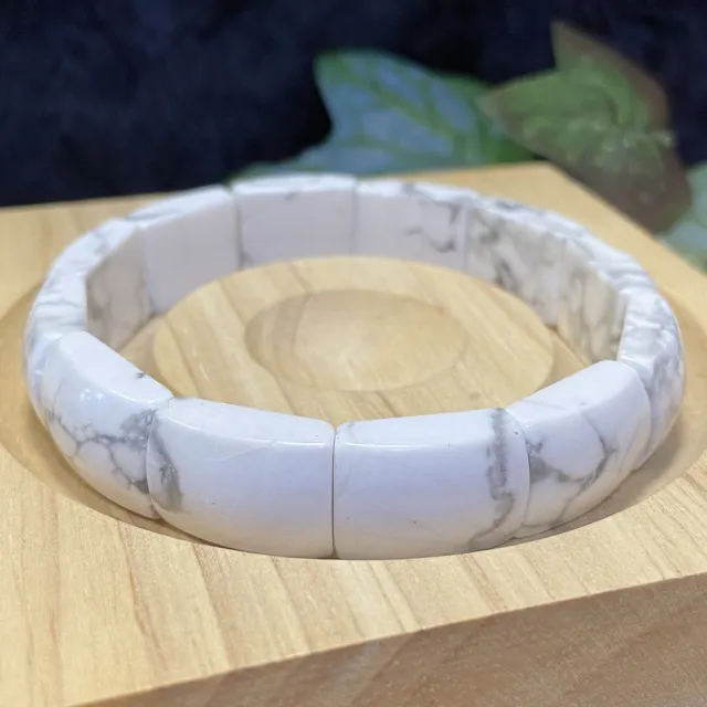 【Cozy 世界水晶原礦與茶】白松石手排 100-1(為聚財之石 具吸引財富功效)