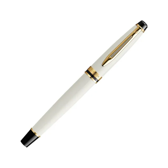 【WATERMAN】新權威系列 象牙白金夾 18K金 F尖 鋼筆 法國製造(EXPERT)