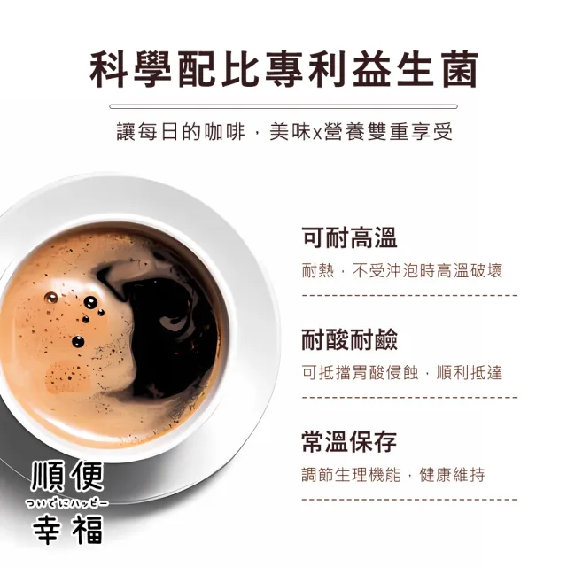 【順便幸福】益生菌濾掛咖啡-摩卡12包x1盒(使排便順暢 乳酸菌)