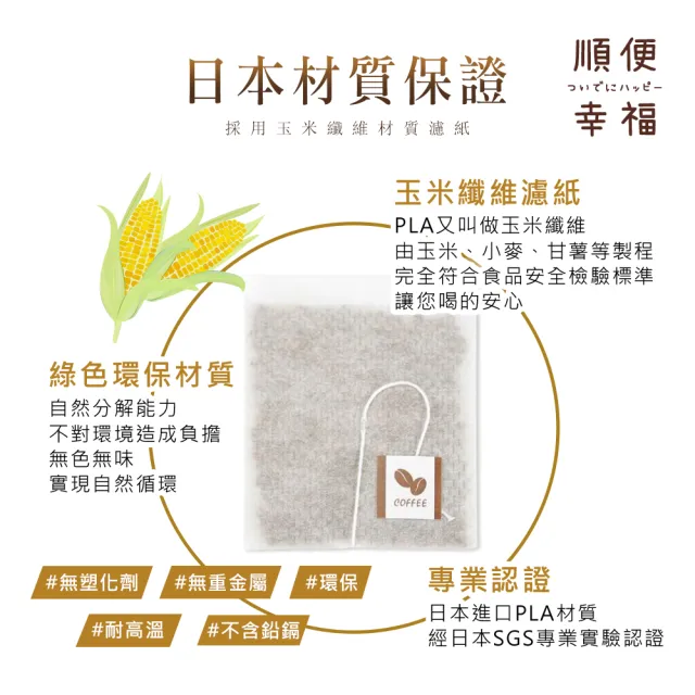 【順便幸福】現磨浸泡式咖啡-經典不敗系列12包x1盒(冷泡 沖泡 茶包)