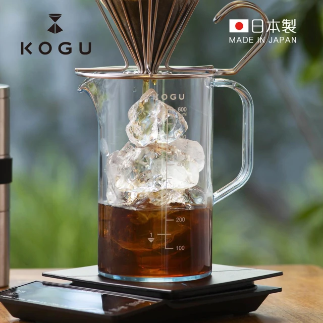 KOGU 珈琲考具 日製Tritan耐熱防摔咖啡公杯壺-600ml(咖啡下壺/咖啡燒杯/烘焙量杯)