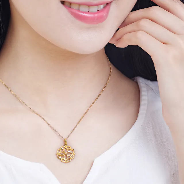 【Just Gold 鎮金店】真我宣言 黃金吊墜(不含鍊)