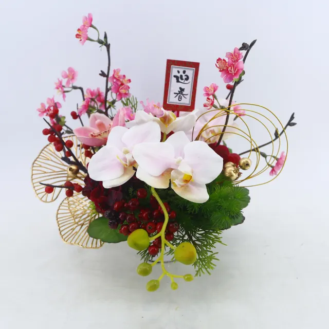【HUGO DECO 榆果傢飾】蕙質蘭心粉櫻花香氛花禮(擬真花/花禮/佈置/春節/花禮/祝賀/蛇年)