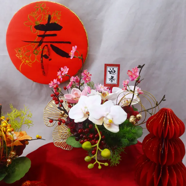 【HUGO DECO 榆果傢飾】蕙質蘭心粉櫻花香氛花禮(擬真花/花禮/佈置/春節/花禮/祝賀/蛇年)