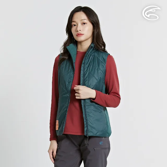 【ADISI】女SMAWARM海洋溫控超撥水彈性背心 AV2421079 翡翠綠 S-2XL(蚵殼棉 運動外套 抗風 海洋紗)