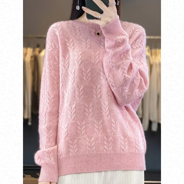 Very Buy 非常勸敗 預購/羊毛衫女秋冬圓領麥穗毛衣韓