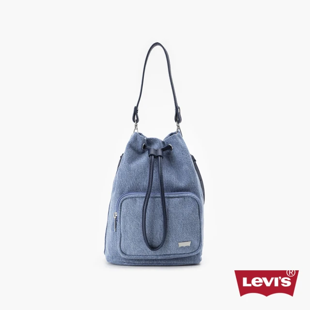 LEVIS 女款 手提、斜背兩用束口水桶牛仔包 人氣新品 D7960-0000