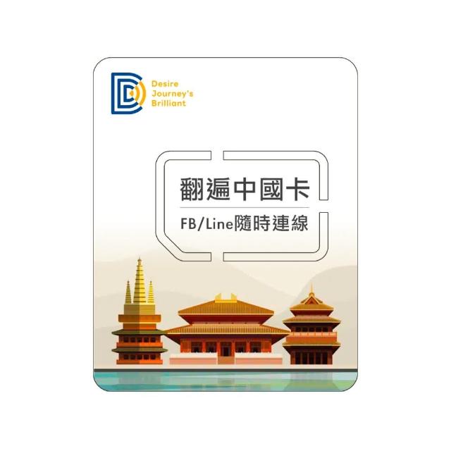 【DJB SIM】翻遍中國卡-中國3天 無限流量吃到飽不降速 上網SIM卡(免翻牆 免設定)