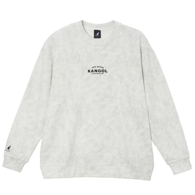 KANGOL 大學T 白灰 刷染 經典 中性(6455103