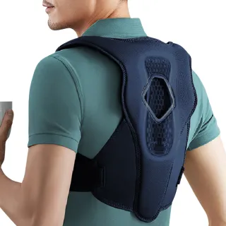 【Philips 飛利浦】3D智能 按摩熱敷防駝提醒背帶/背部按摩器(PPM4561DB-星空藍)