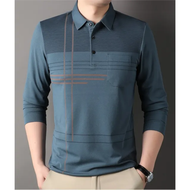 【J.Malo】冬季簡約風長袖polo衫(polo衫 長袖polo衫 男長袖polo衫 精緻刺繡 舒適棉質)