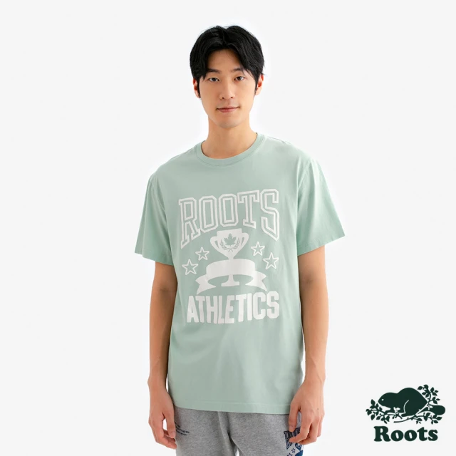 RootsRoots Roots 男裝-ATHLETIC REMIX 短袖上衣(淺綠色)