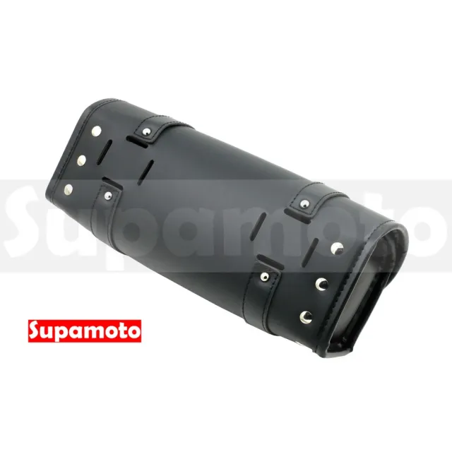 【Supamoto】MG83―長筒雙皮帶車頭包 (皮革圓筒包/復古檔車改裝/側包/側箱/車尾包/加掛包包)