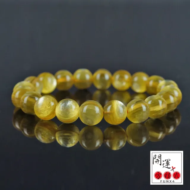 【開運方程式】金鋰雲母手珠10mm(寶石黃金正財聚財開運水晶手鍊)