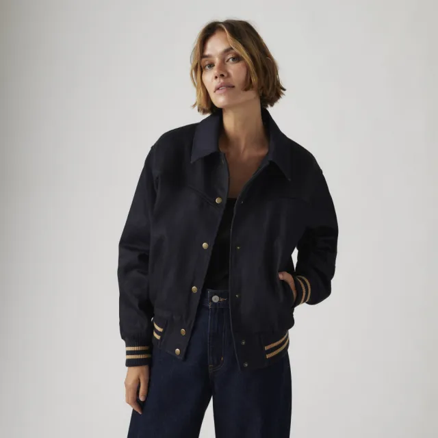 【LEVIS】女款 丹寧牛仔束口夾克 / 外套 熱賣單品 001FN-0000