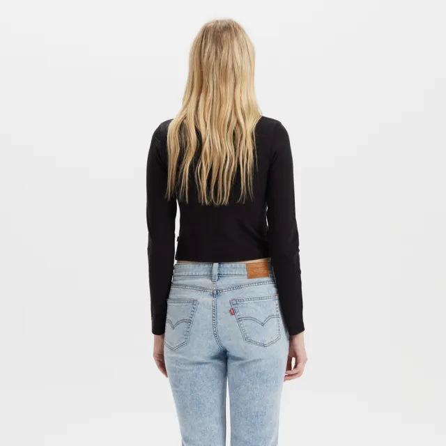 【LEVIS】女款 長袖Tee 特殊LOGO設計 短版T 上衣 熱賣單品 0035U-0001
