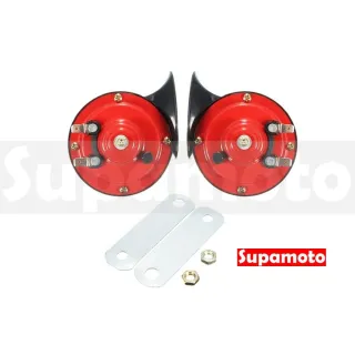 【Supamoto】蝸牛喇叭—A立體聲(復古/高低音/回音/12V/雙蝸牛/汽笛/汽車/機車改裝)