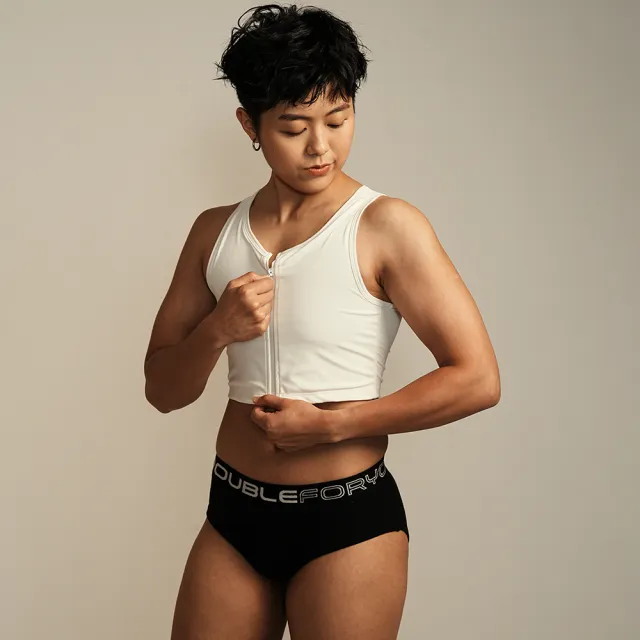 【DOUBLE】REDSTAR束胸 強束運動拉鍊款(S~XL)