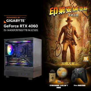 【技嘉平台】i5十核GeForce RTX 4060{美好世界}電競電腦(i5-14400F/B760/32G/1TB_M.2)