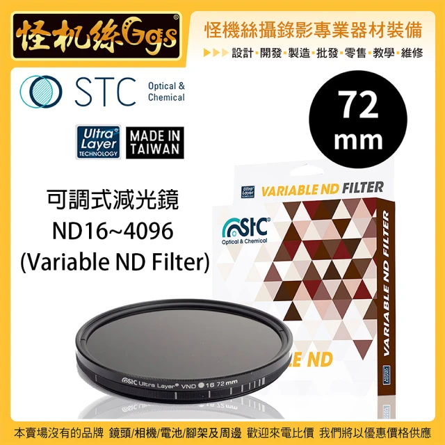 STC VND 72mm 可調式減光鏡 ND16-4096(多層鍍膜 可調式 鏡頭 ND鏡 風景 薄框 抗靜電)