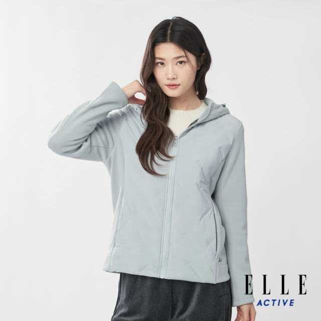 ELLE ACTIVE 女款 機能保暖羽絨連帽外套-淺藍色(EA24A2W6702#31)