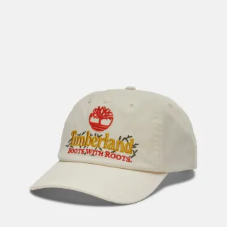【Timberland 官方旗艦】中性復古白刺繡圖案棒球帽(A623PD22)